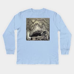 The Boy and the Trolls, or the Adventure - John Bauer Kids Long Sleeve T-Shirt